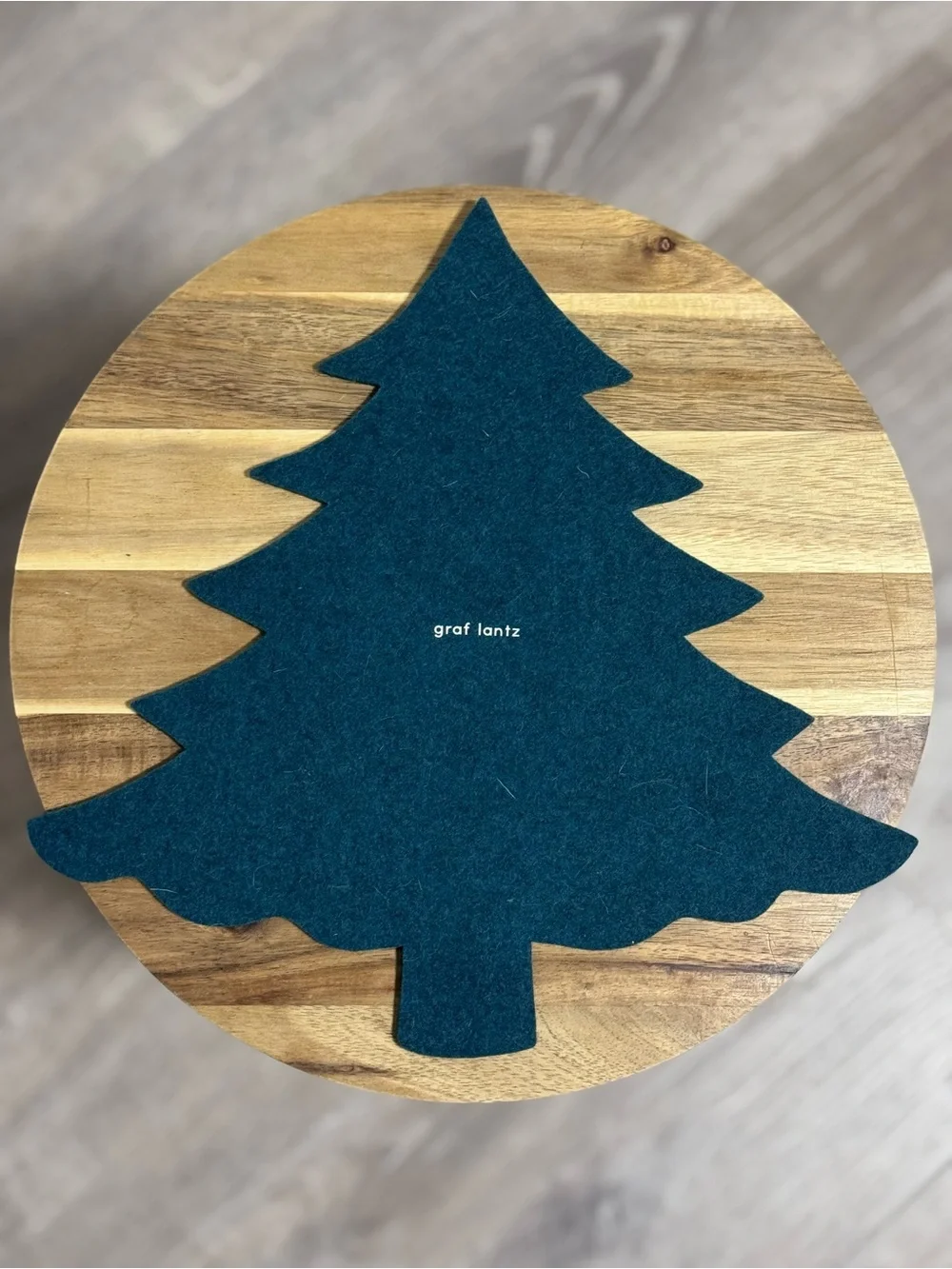 NEW Graf Lantz Merino Wool Tree Trivet Kombu Green